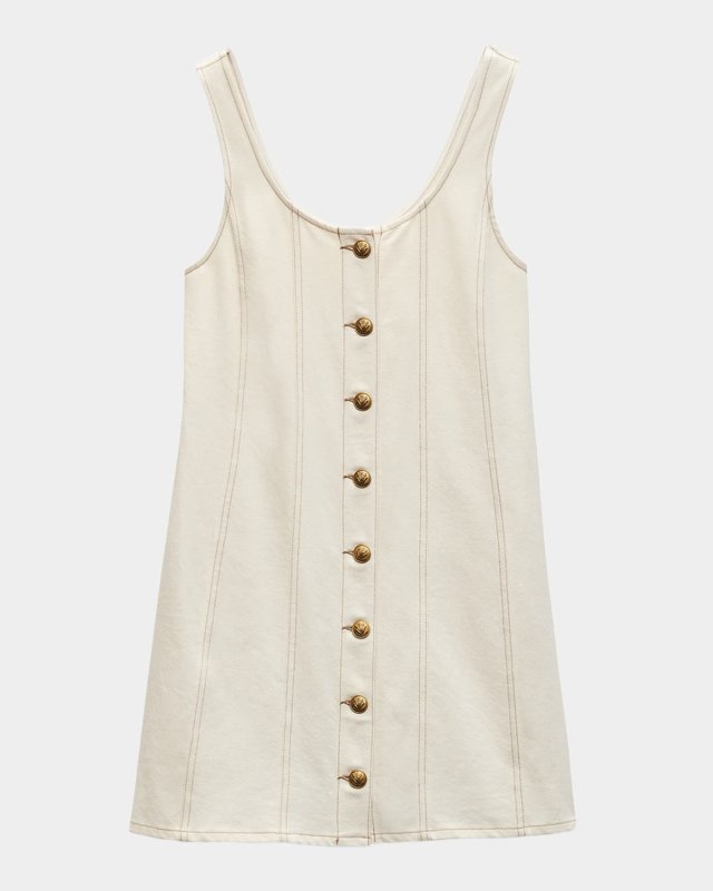 Featherweight Laney Button-Front Mini Dress
